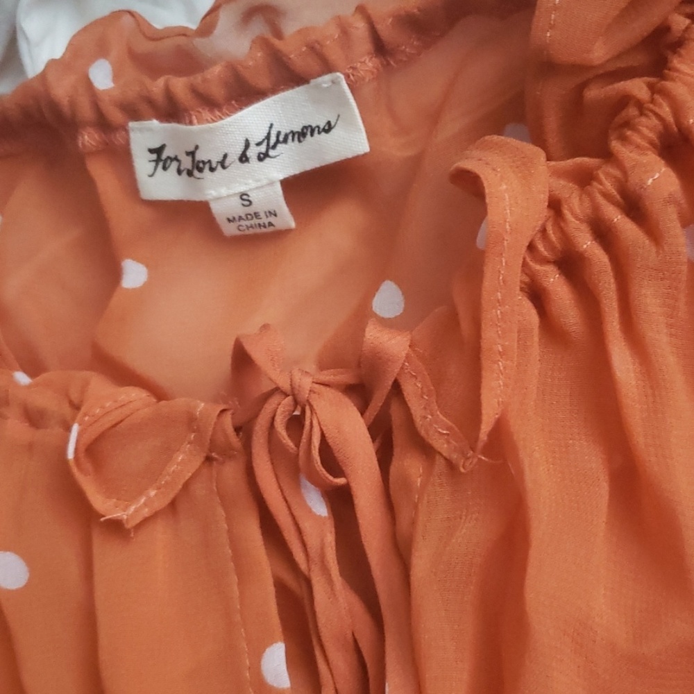 ❌SOLD❌ For Love and Lemons Polka Dot Blouse Top - Picture 7 of 8